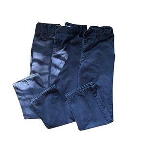 French Toast Relaxed Fit Twill Pant Boys Size 8 Navy Lot of 3
